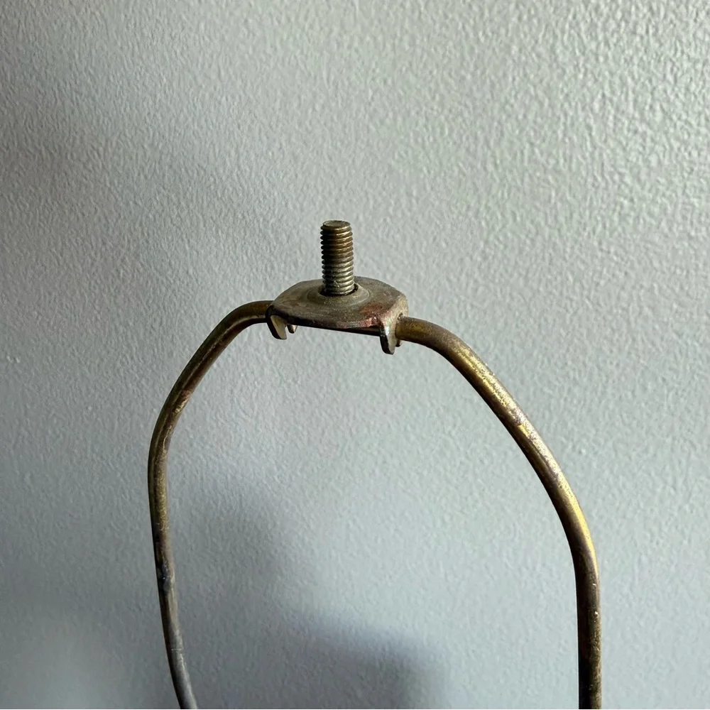 Ralph Lauren Blue White Hearts Porcelain Table Lamp w Round Shade - Picture 8 of 9